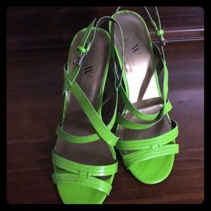 Green sandals to match dress